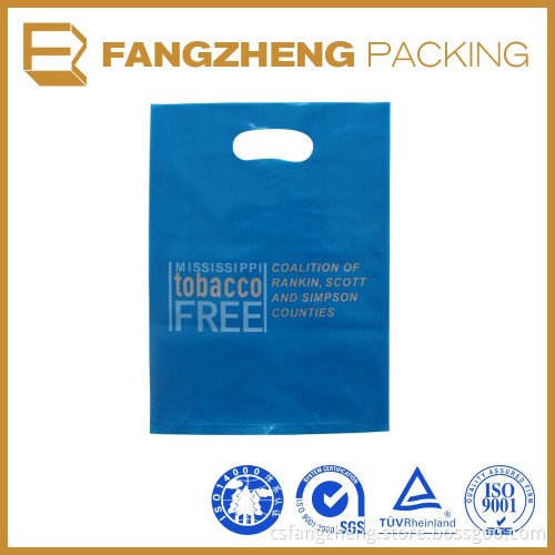 LDPE Material die cut handle bag/high quatity fashion handle bag/wooden handle bags